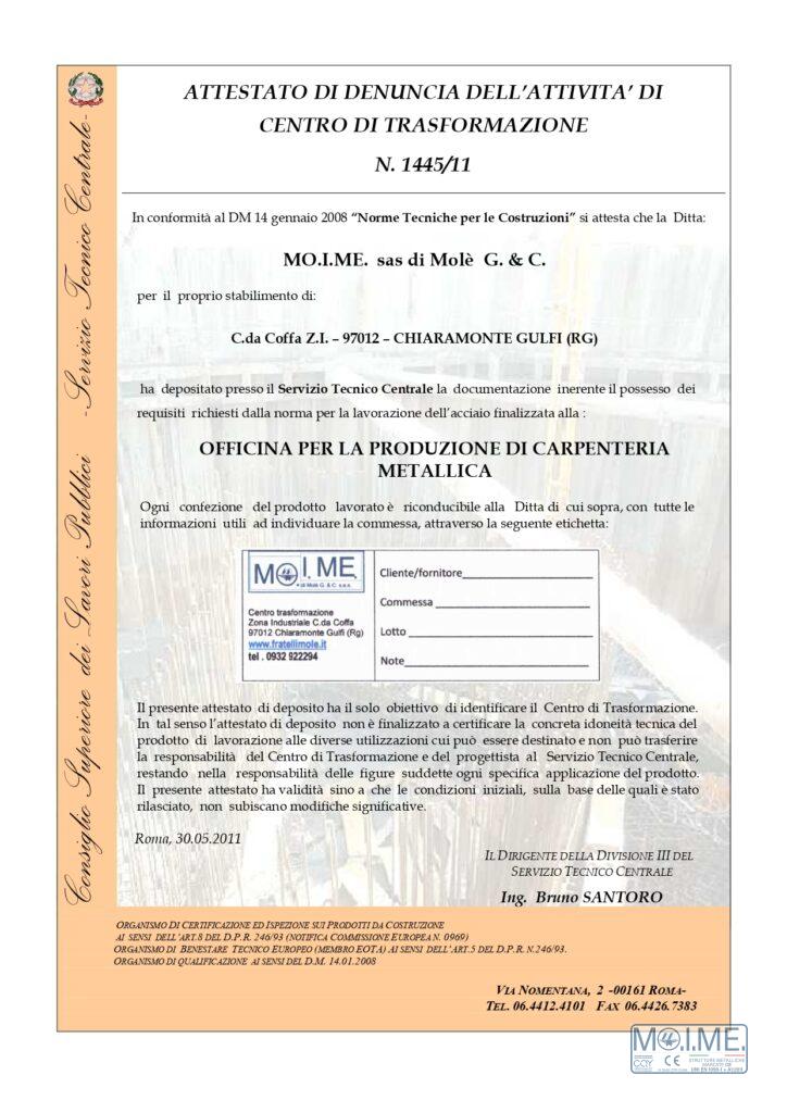 certificazione denuncia